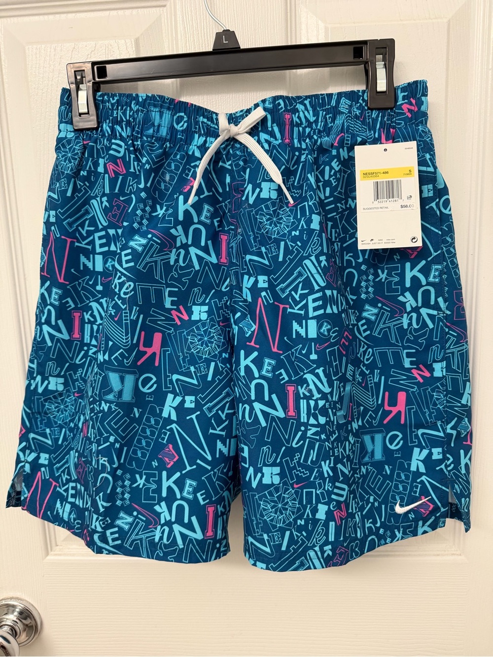 Nike Men’s Blue Graphic Swim Shorts size S new!!